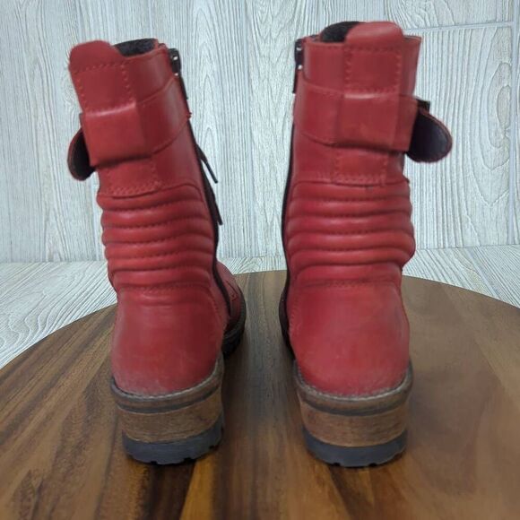 Rosa Negra Leather Combat Boots Wool Lined Swedish Design Size 36 EU - Picture 6 of 12